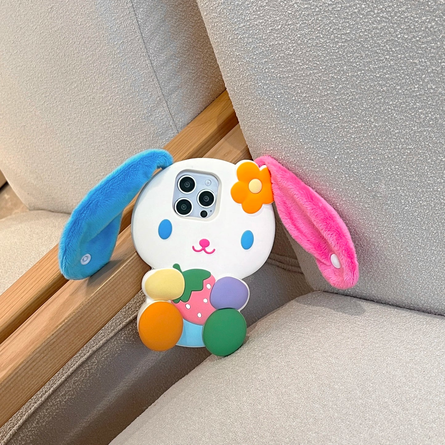 Cartoon Bunny Rainbow Rabbit Soft Silicone Phone Case