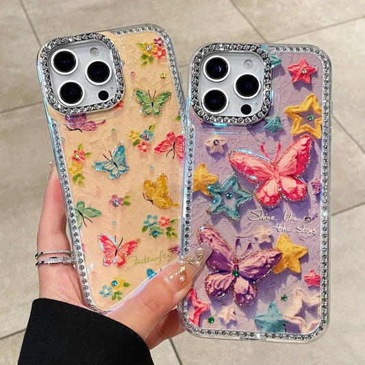 Luxury Colourful Butterfly Glitter Laser Phone Case