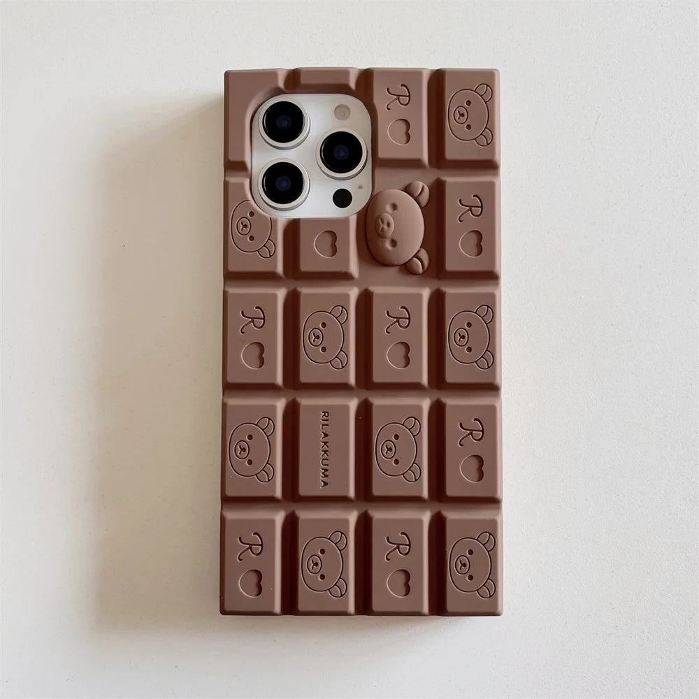 Cartoon Chocolate Hello Kitty Rilakkuma Phone Case