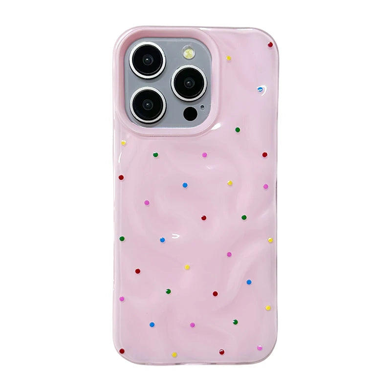 Colorful Polka Dot Folds Texture Phone Case