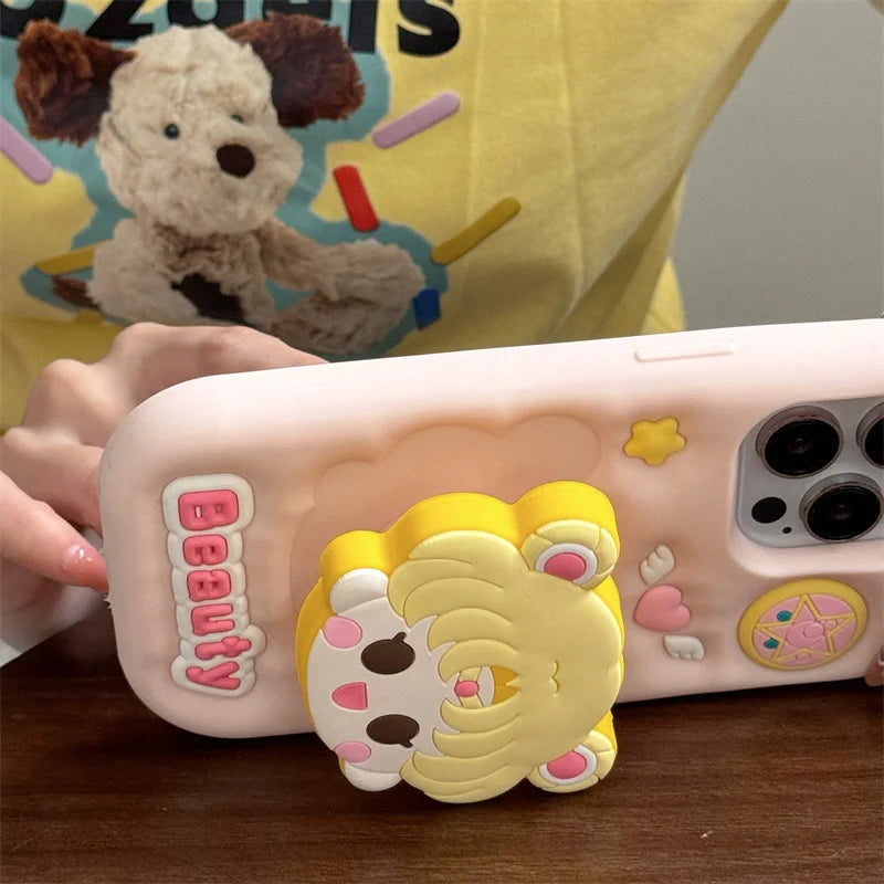 Silicone, Cute Girl, Bracket, Best Friend Gift  For iPhone