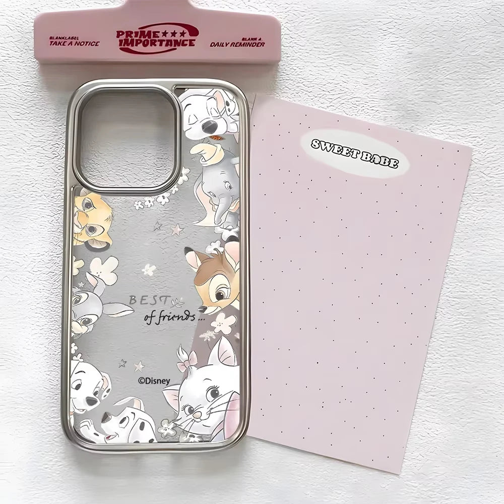 Luxury Lovely Cartoon Animals Clear Phone Case For iPhone