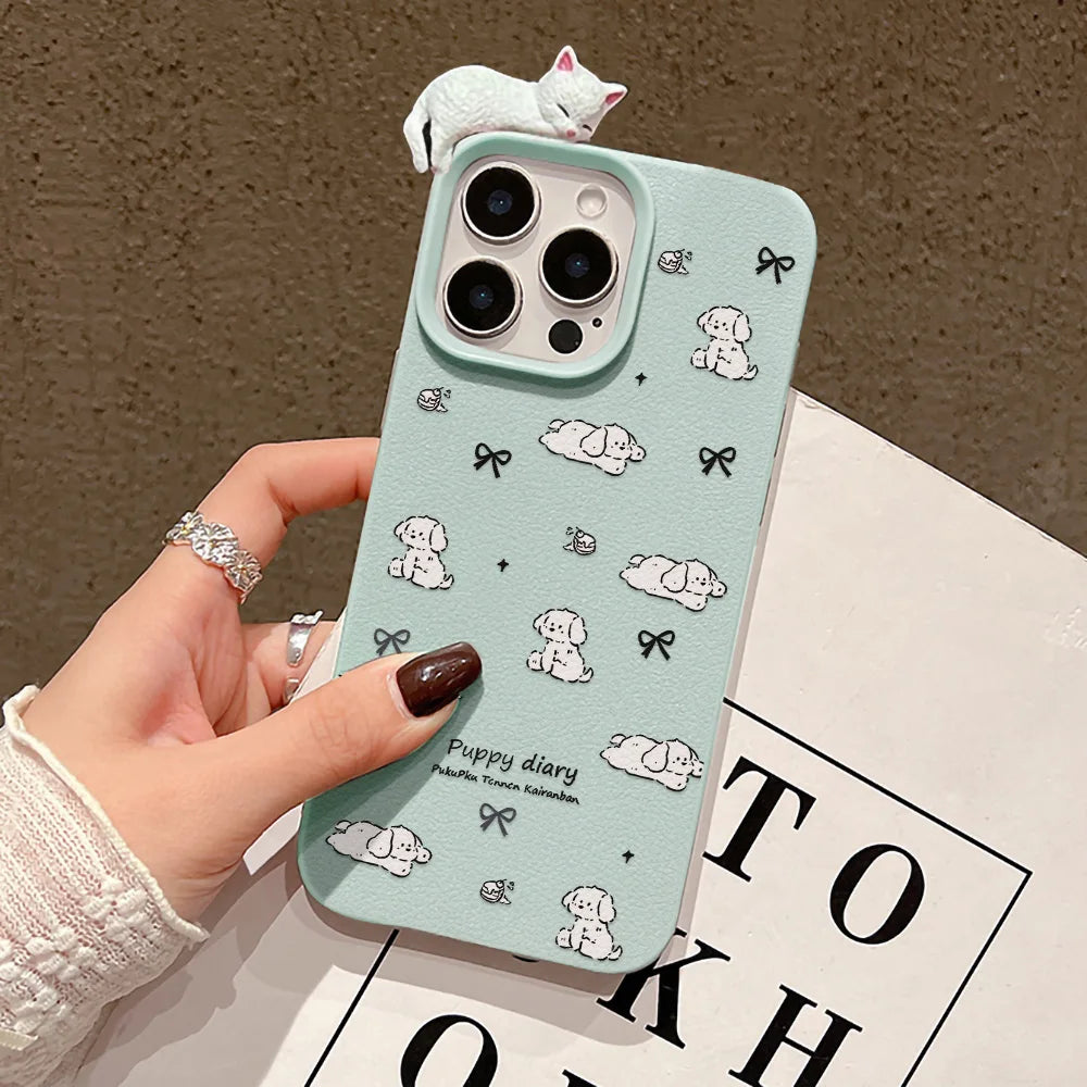 Cute Cartoon Puppy Phone Case For iPhone