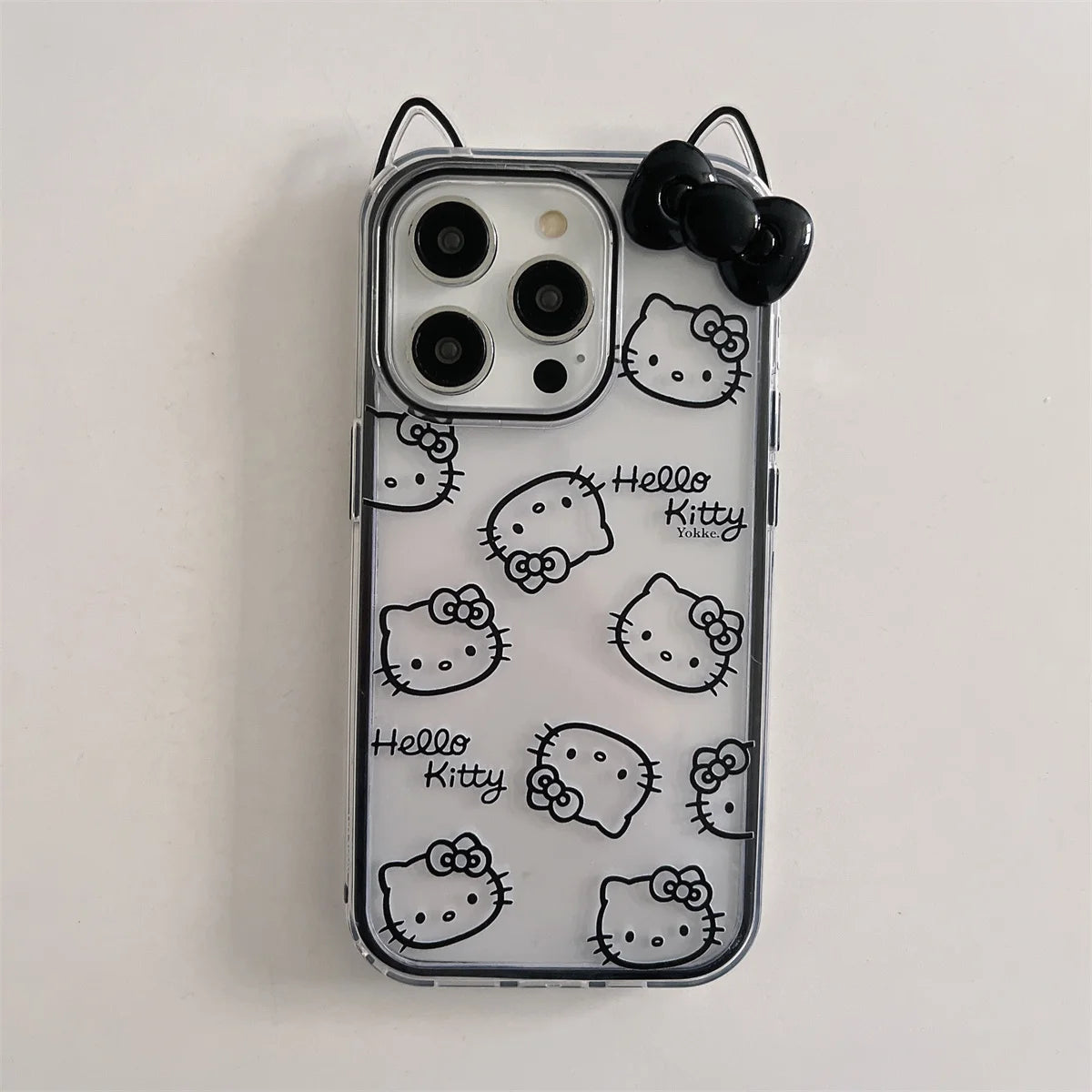 New Cute Cartoon Lines Of Cat Ears Cat Phone Case