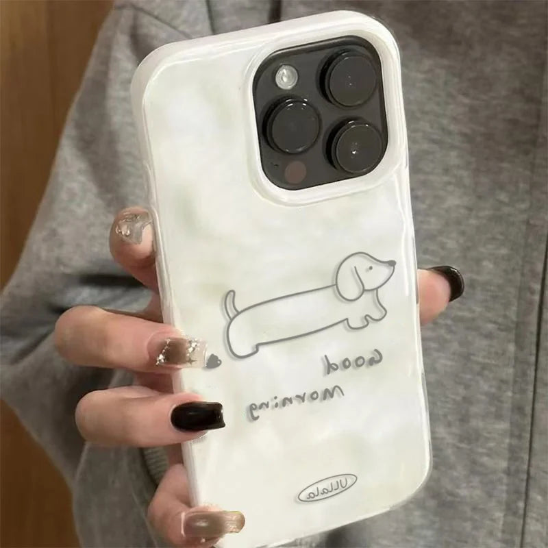 3D Cute Cartoon Cat Telescopic Bracket Soft Silicone Phone Case For iPhone