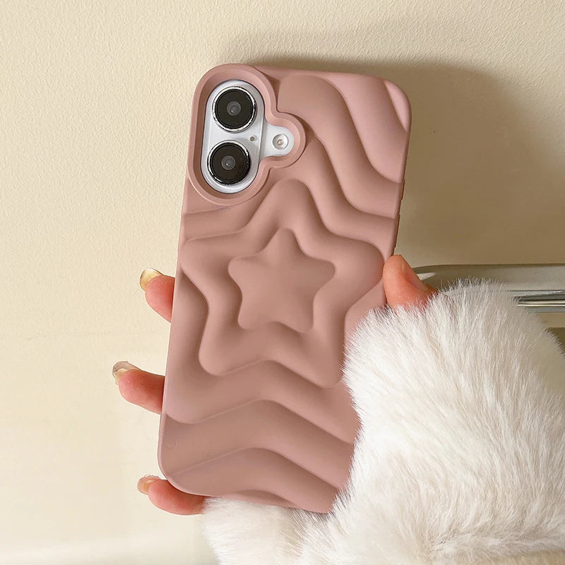 Stylish Star Ripple Matte Silicone Phone Case