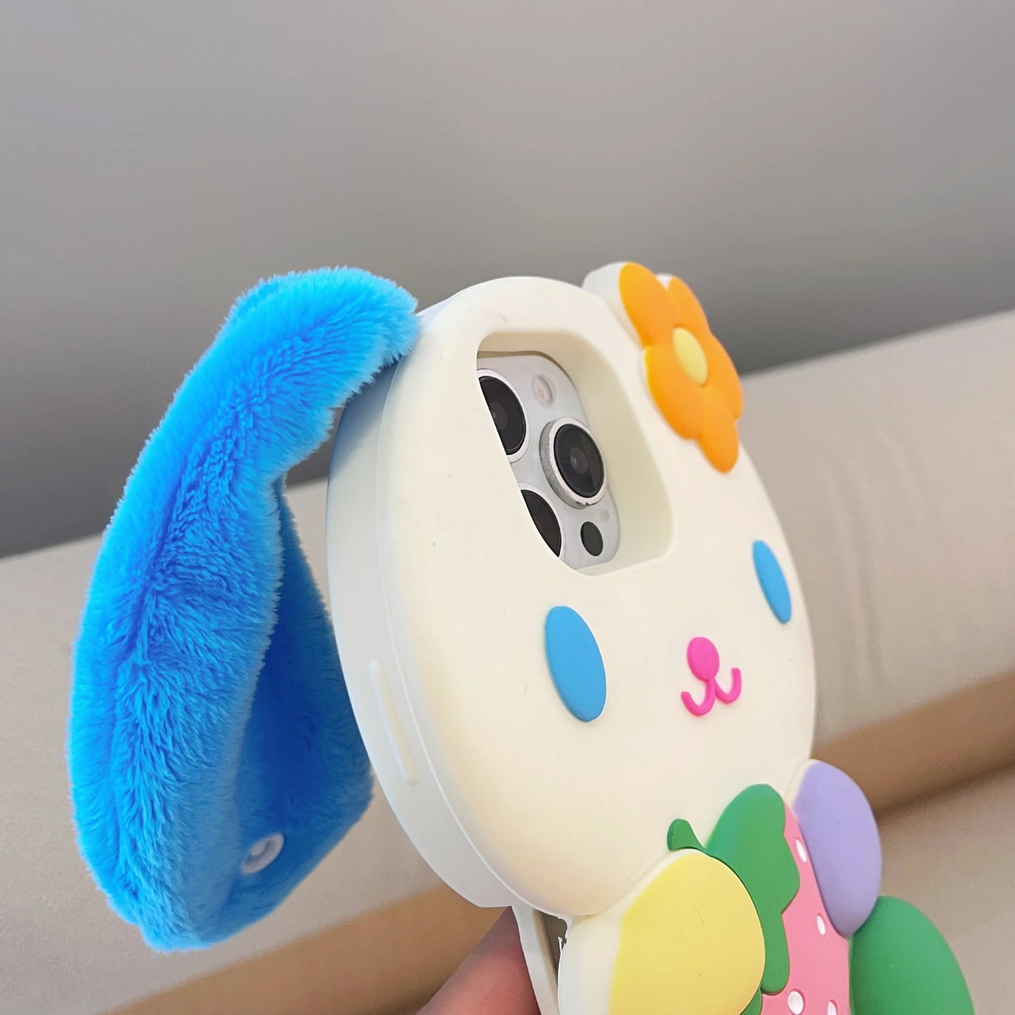 Cartoon Bunny Rainbow Rabbit Soft Silicone Phone Case