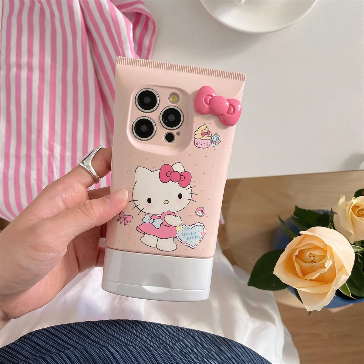 New Polka Dot Bow Cat Phone Case