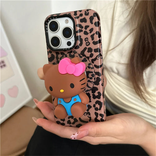 Fashion Brown Leopard Print Magnetic Phone Case