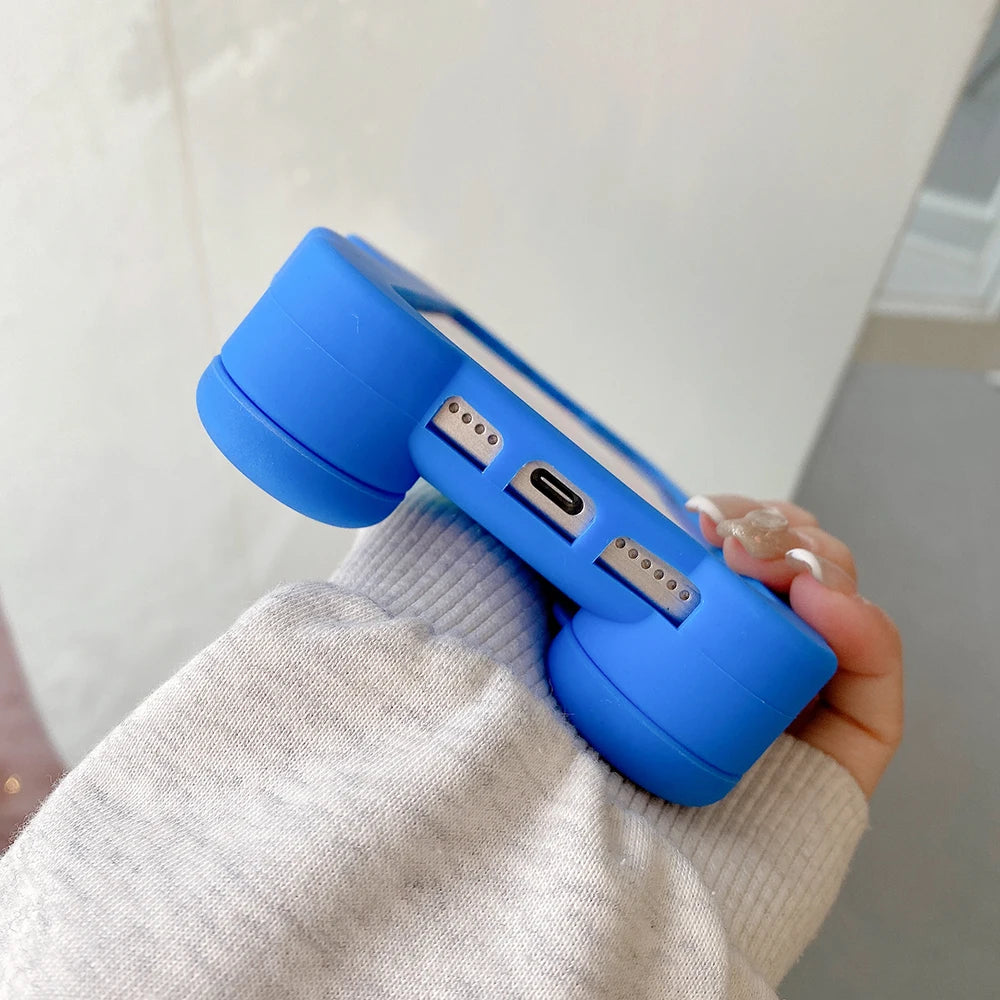 Stitch Big Ear Foot Stand Holder Soft Silicone Phone Case
