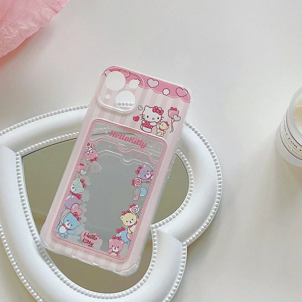 Hellos Kittys Little Twin Stars Card Hold Phone Case