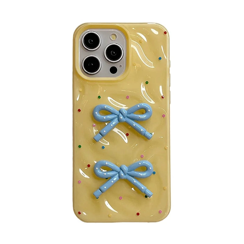 Cute 3D Bowknot Glossy Phone Case
