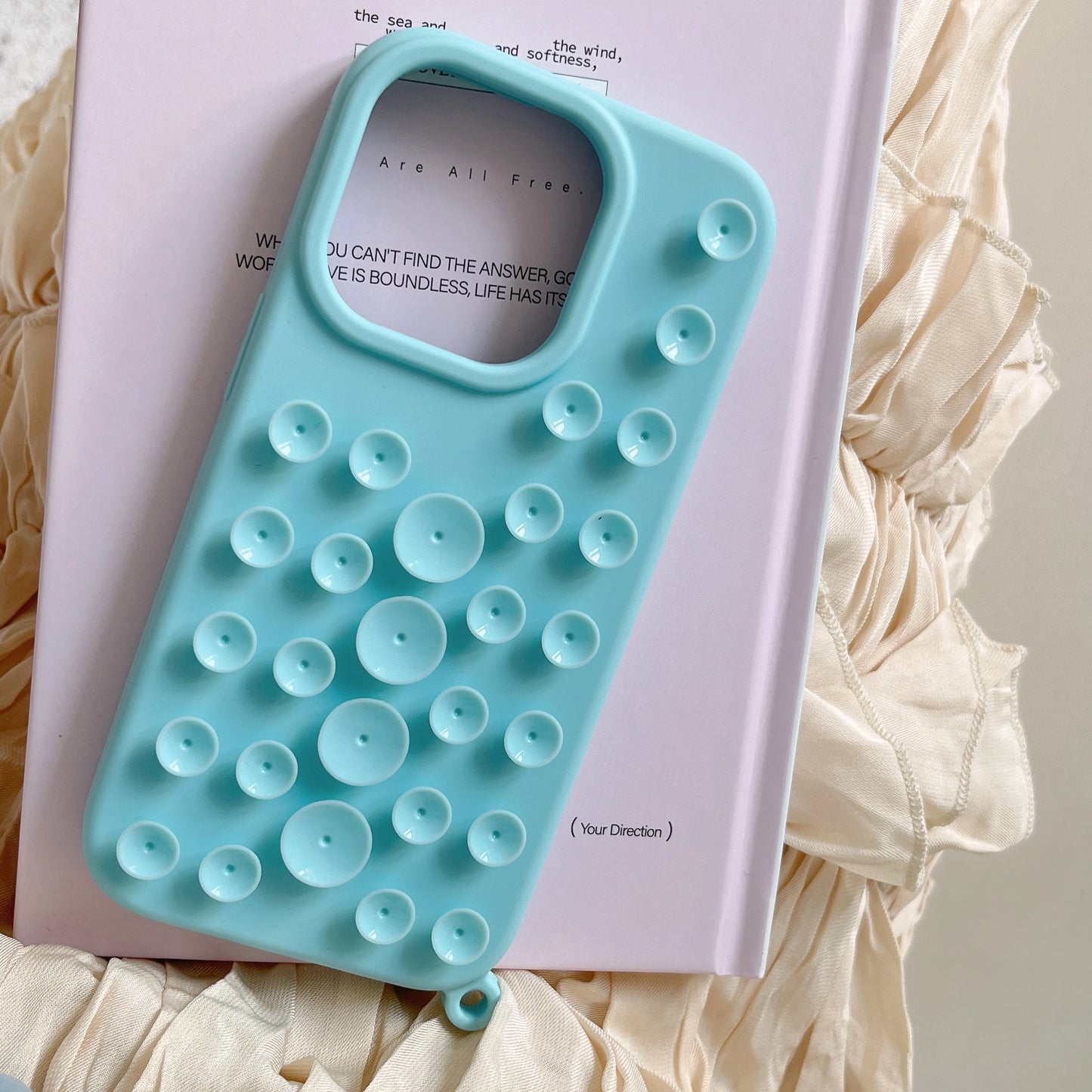Fashion Silicone Suction Rack Cute Phone Case