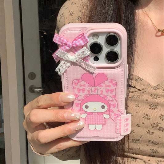 Korean Cute Bow Hellokitty Phone Case For iPhone
