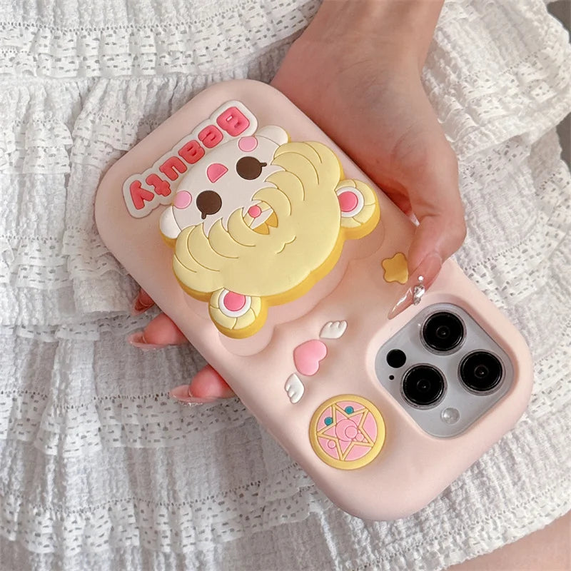 Silicone, Cute Girl, Bracket, Best Friend Gift  For iPhone