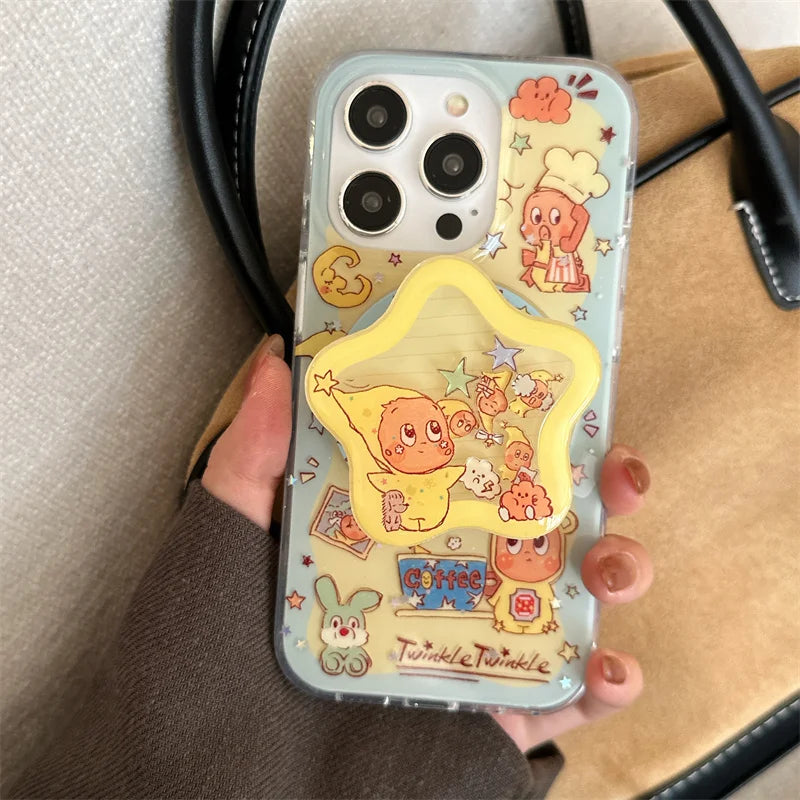 Kawaii Cartoon Star Baby Magnetic Phone Case For iPhone