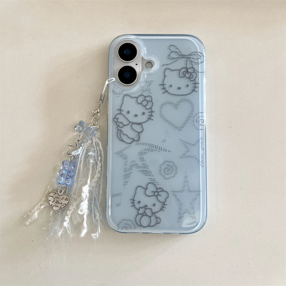 Green Pink Blue Hello Kitty Cat Phone Case