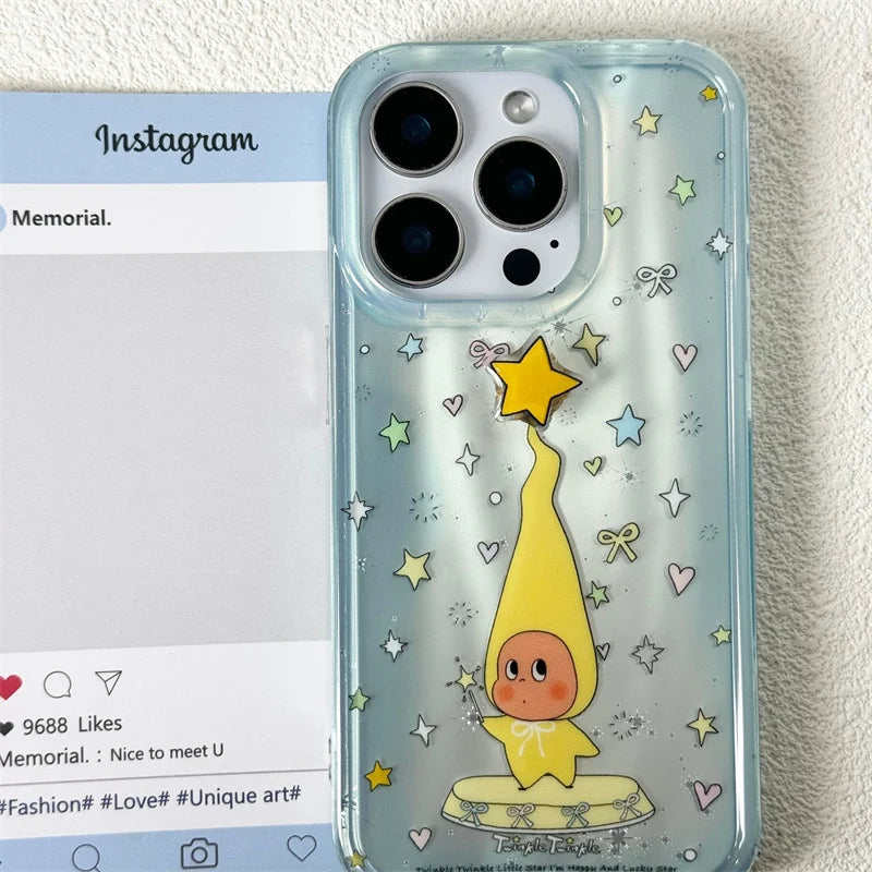 Meteor Blunt Blue Star Cartoon Double Layer Phone Case