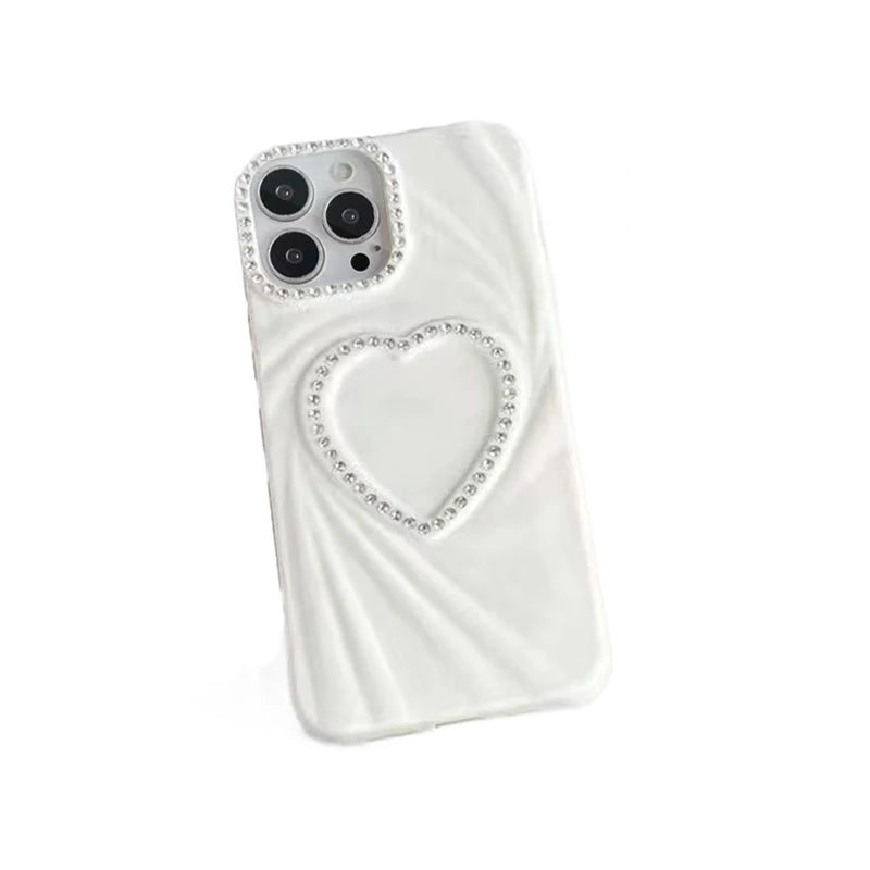 Fashion Spiral Love Heart Texture Phone Case