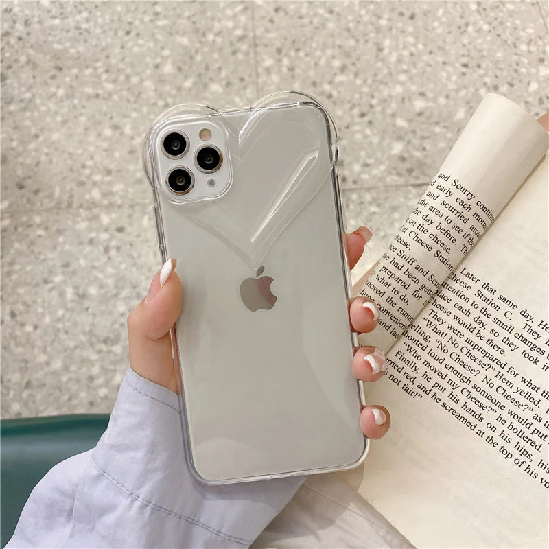 3D Love Heart Cute Phone Case