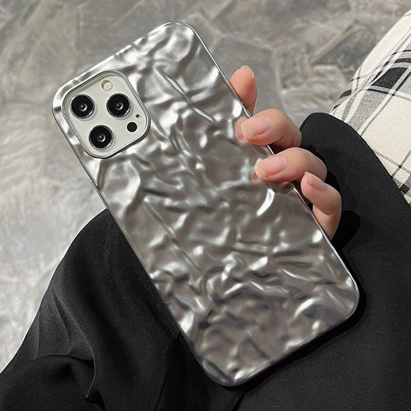 Luxury 3D Matte Plating Purple Foil Phone Case