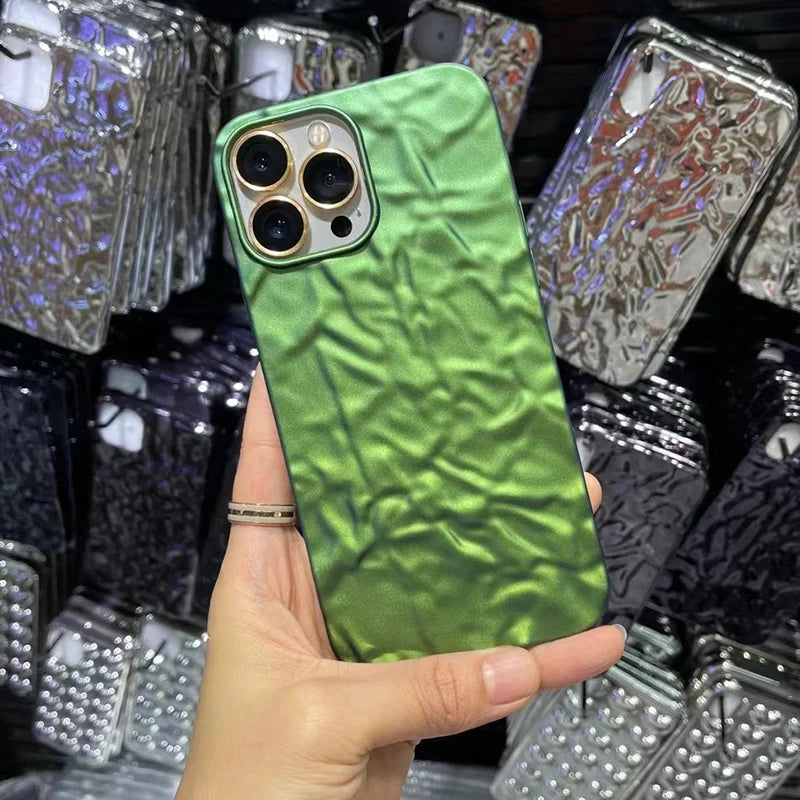 Luxury 3D Matte Plating Purple Foil Phone Case