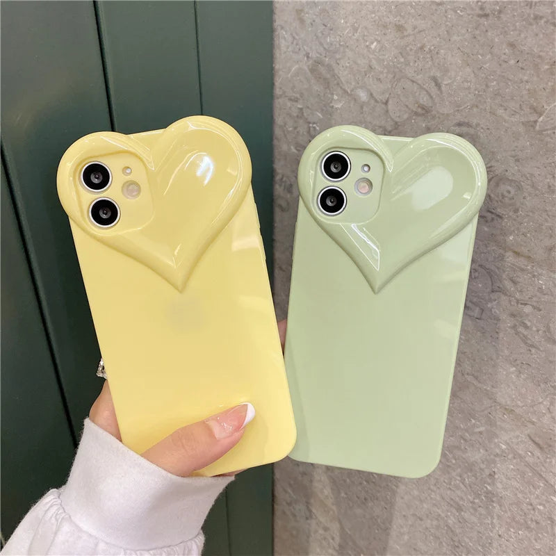 3D Love Heart Cute Phone Case