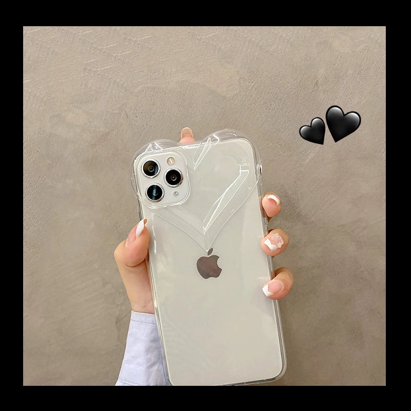 3D Love Heart Cute Phone Case