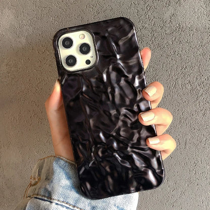 Luxury 3D Matte Plating Purple Foil Phone Case