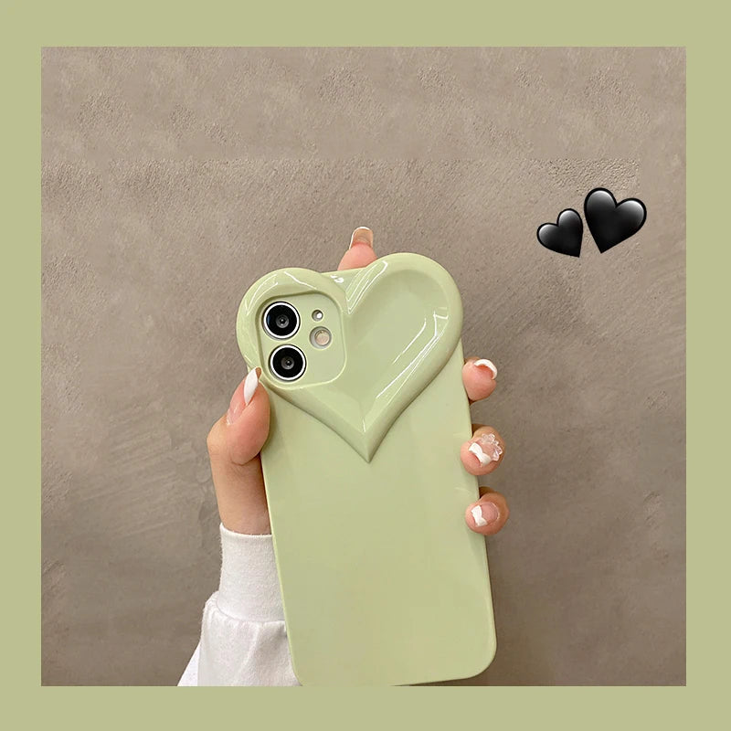 3D Love Heart Cute Phone Case