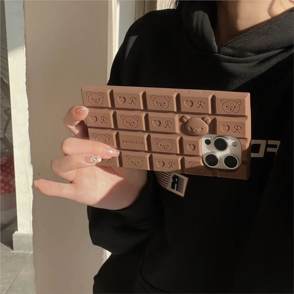 Cartoon Chocolate Hello Kitty Rilakkuma Phone Case