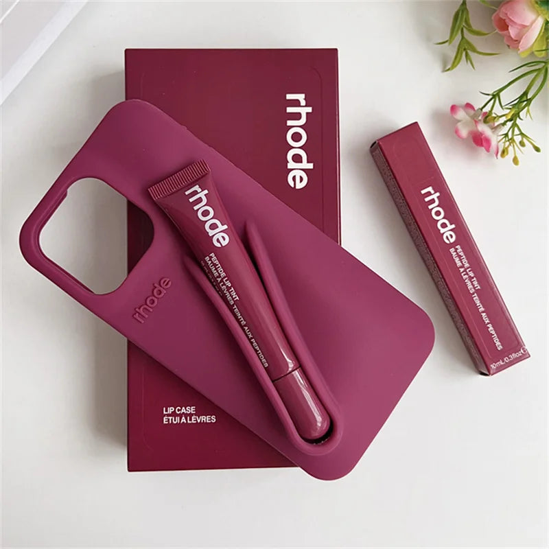 New Set Rhode With Lip Gloss iPhone Case And Box