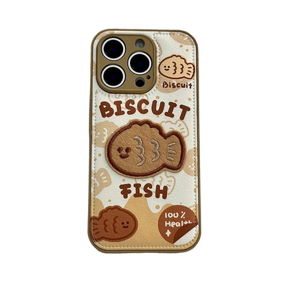 Funny Cute Fabric Biscuit Fish Cookie Phone Case