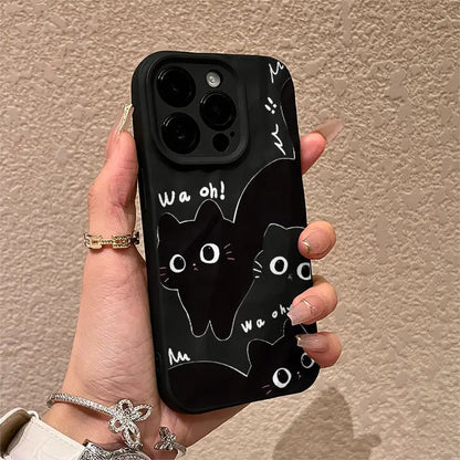 Black And White Kitten Graphic Phone Case For iPhone