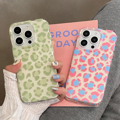 Cute Pink Leopard Print Phone Case