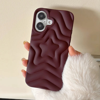 Stylish Star Ripple Matte Silicone Phone Case