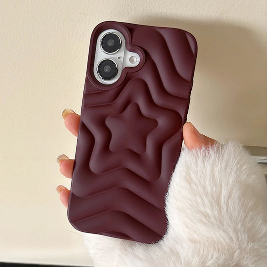 Stylish Star Ripple Matte Silicone Phone Case