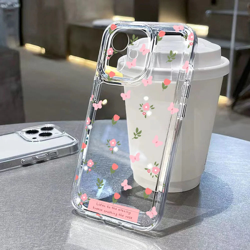 Pink Butterfly Flower Phone Case
