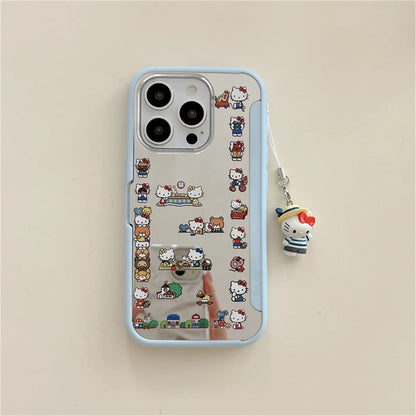 Cartoon Full Screen Kuromi Hello Kitty Laptop Flip Phone Case