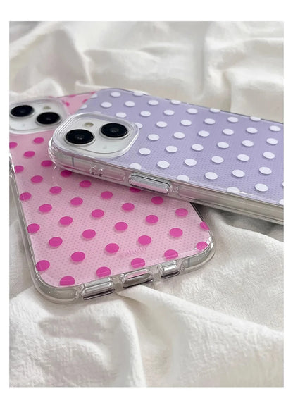 Candy Color Polka Dot Cute Phone Case