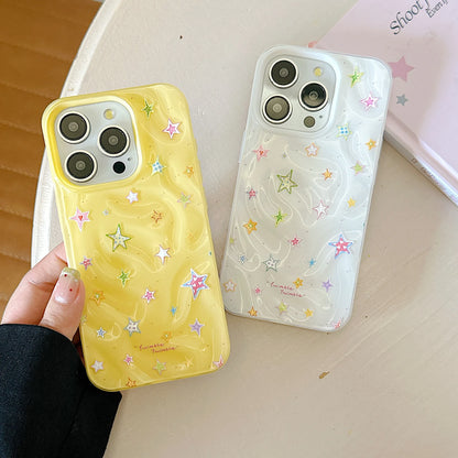 Cute Love Star Folds Texture Phone Case