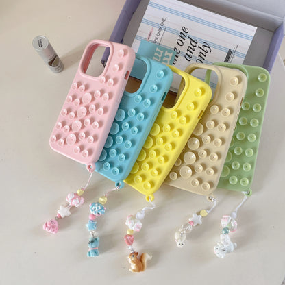 Fashion Silicone Suction Rack Cute Phone Case