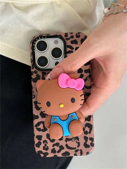Fashion Brown Leopard Print Magnetic Phone Case