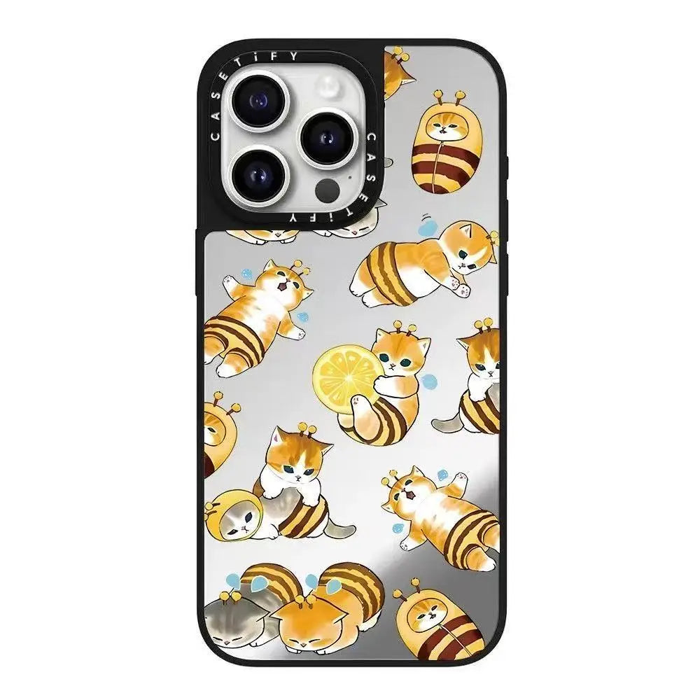 Adorable Orange Cat Pet Design Cartoon Phone Case