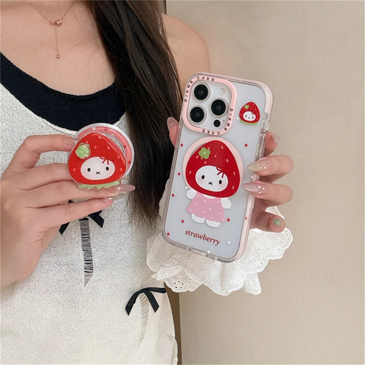 Hello Kitty Magnetic Grip Tok Holder Magsafe Wireless Charge Phone Case