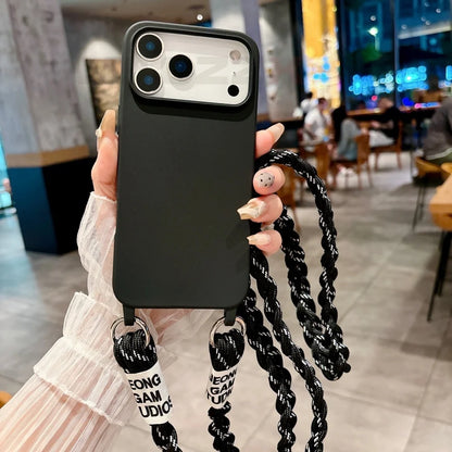 For iPhone Lanyard Case Crossbody Knit Lanyard Candy Soft Phone Cover iPhone