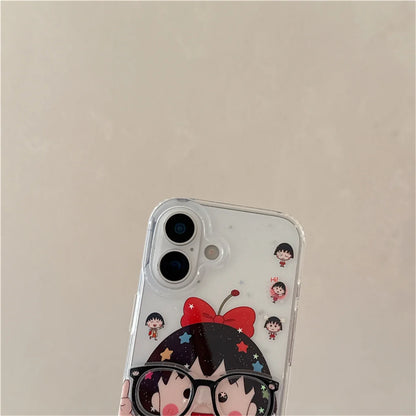 Cartoon Glasses Girl Phone Case
