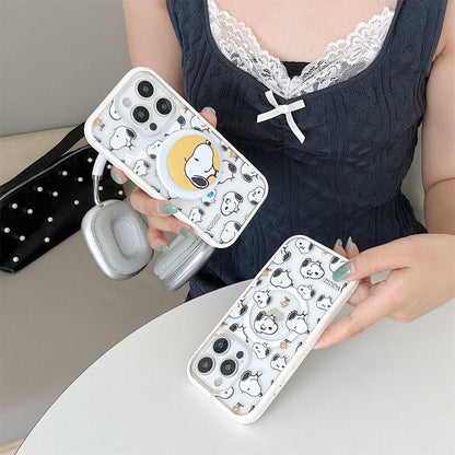 New Cute Cartoon Puppy Magnetic Stand Phone Case
