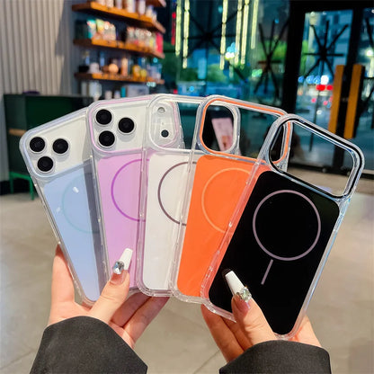 Luxury Solid Colors Magsafe Magnetic Soft Phone Case For iPhone