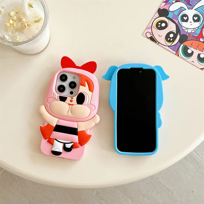 Cartoon Powerpuff Girls Silicone Phone Case